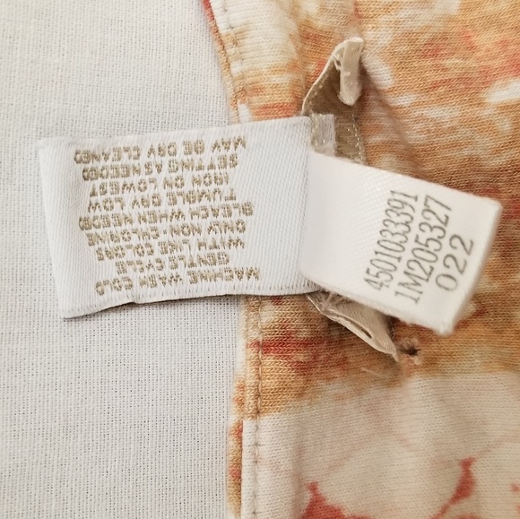 Chico's Sz 1 (M) Rust/Orange Python/Snake print T - Picture 5 of 5